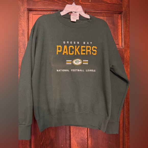 Vintage Lee Sport Green Bay Packers Size Medium NFL Crewneck Sweatshirt Pullover - Picture 1 of 9